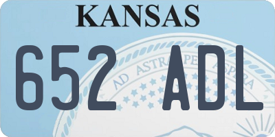 KS license plate 652ADL