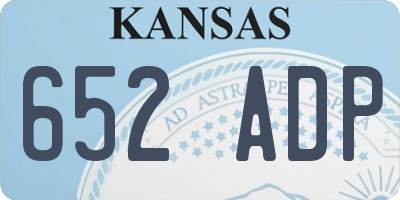 KS license plate 652ADP