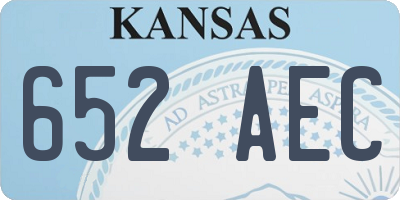 KS license plate 652AEC