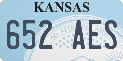 KS license plate 652AES