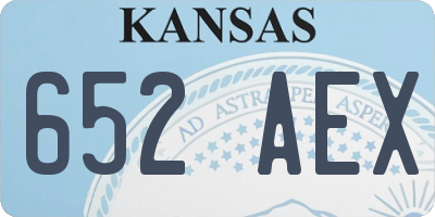 KS license plate 652AEX