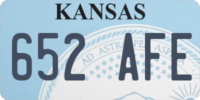 KS license plate 652AFE