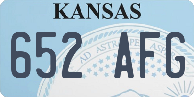KS license plate 652AFG