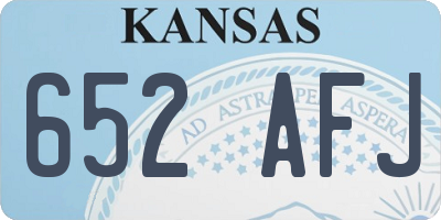 KS license plate 652AFJ