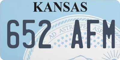 KS license plate 652AFM