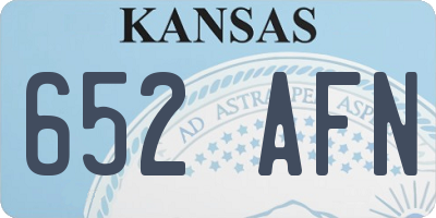 KS license plate 652AFN