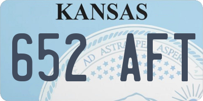 KS license plate 652AFT
