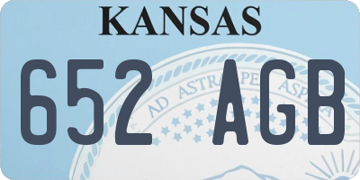 KS license plate 652AGB