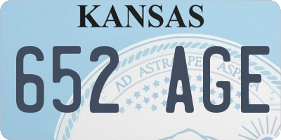 KS license plate 652AGE