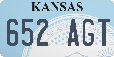KS license plate 652AGT