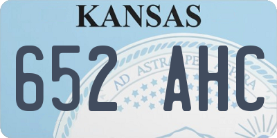 KS license plate 652AHC