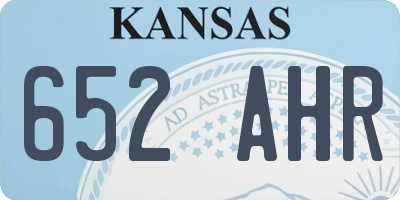 KS license plate 652AHR