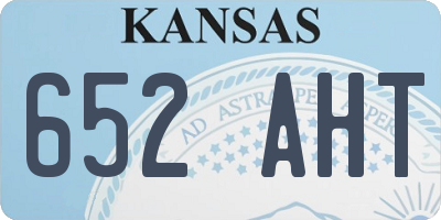KS license plate 652AHT