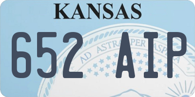 KS license plate 652AIP