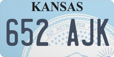 KS license plate 652AJK