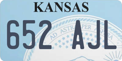 KS license plate 652AJL