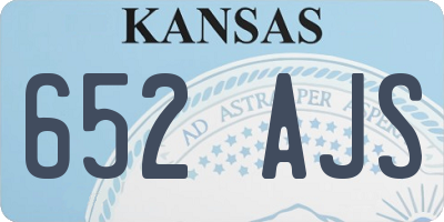 KS license plate 652AJS