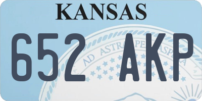 KS license plate 652AKP