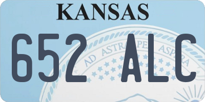 KS license plate 652ALC