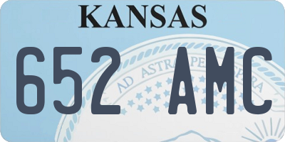 KS license plate 652AMC