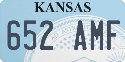 KS license plate 652AMF