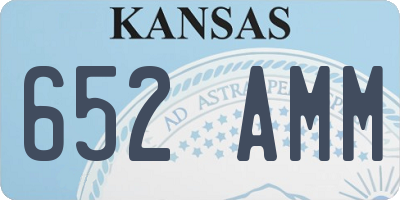 KS license plate 652AMM