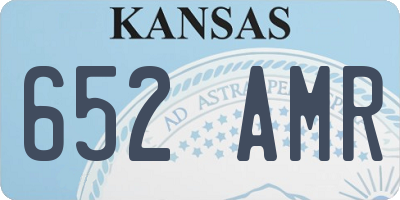 KS license plate 652AMR