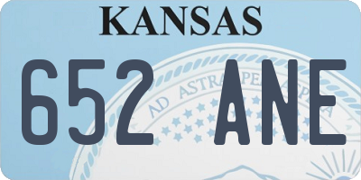 KS license plate 652ANE