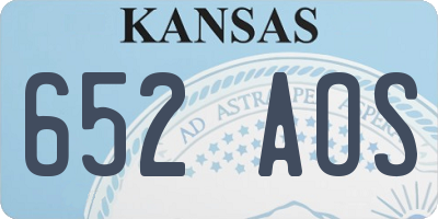 KS license plate 652AOS
