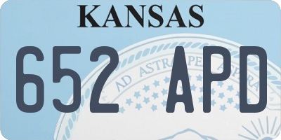 KS license plate 652APD
