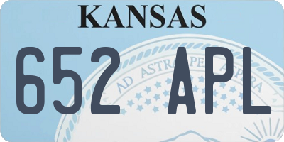 KS license plate 652APL