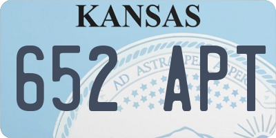 KS license plate 652APT