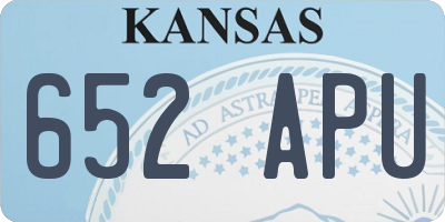 KS license plate 652APU