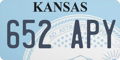 KS license plate 652APY