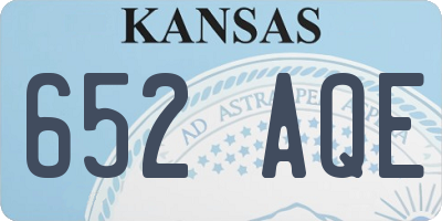 KS license plate 652AQE