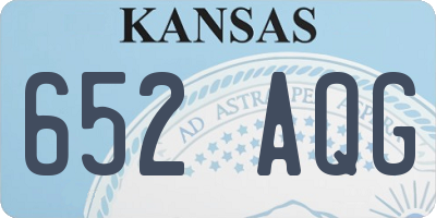 KS license plate 652AQG