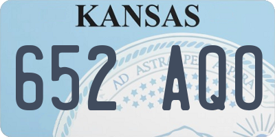 KS license plate 652AQO