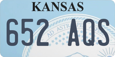 KS license plate 652AQS