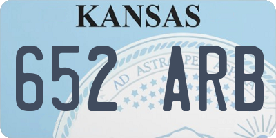 KS license plate 652ARB