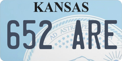 KS license plate 652ARE