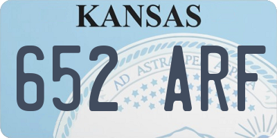 KS license plate 652ARF