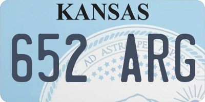 KS license plate 652ARG