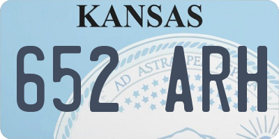 KS license plate 652ARH