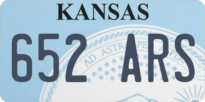 KS license plate 652ARS