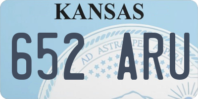 KS license plate 652ARU