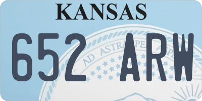 KS license plate 652ARW