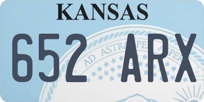 KS license plate 652ARX