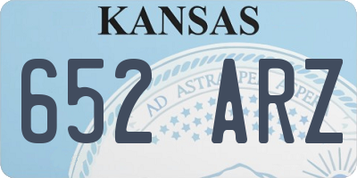 KS license plate 652ARZ