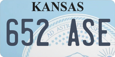 KS license plate 652ASE