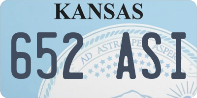 KS license plate 652ASI